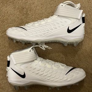 Nike Force Savage Pro 2 Mid Mens Football Cleats White AH4000-100 NEW Size 12.5